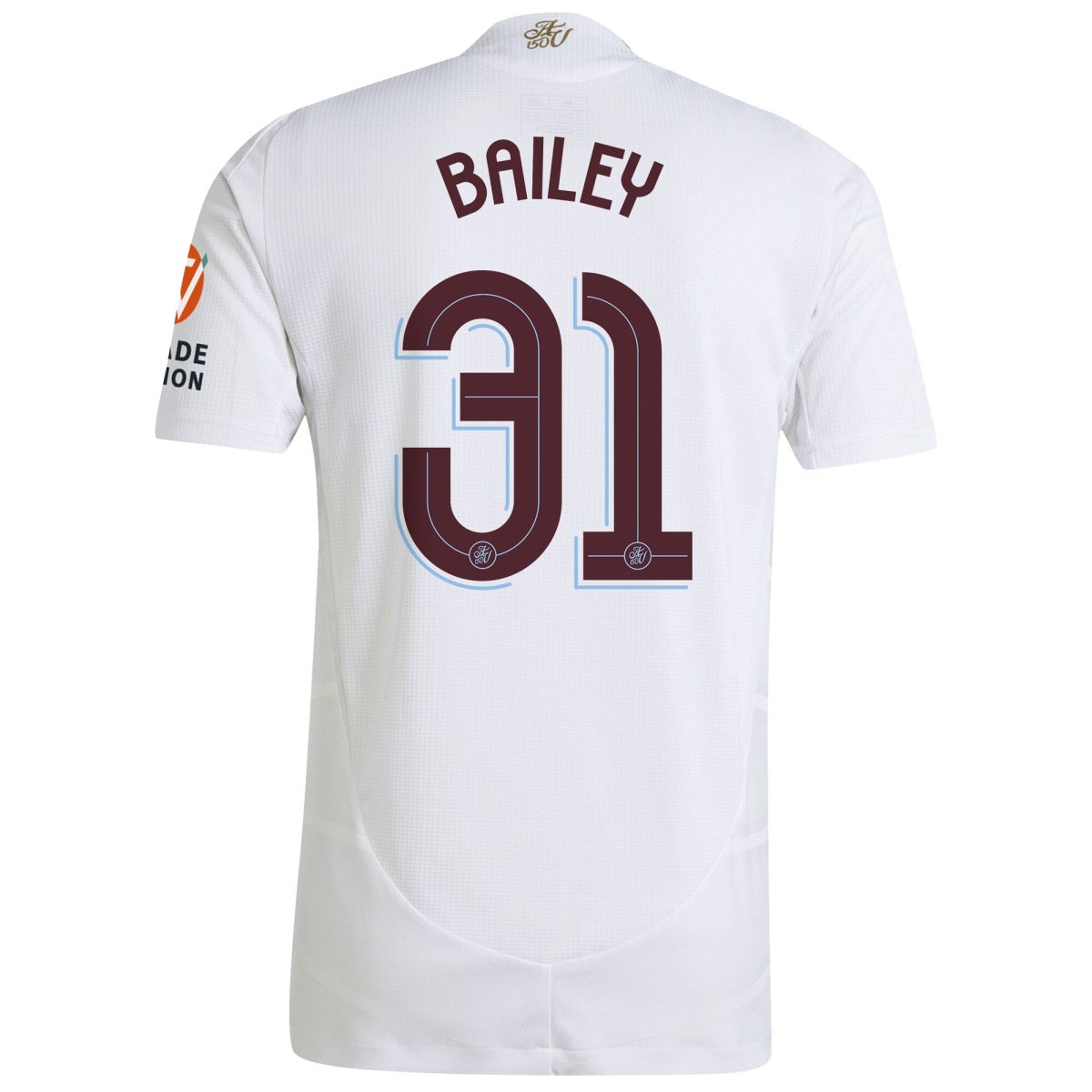 Aston Villa Shirts - aston villa adidas away authentic shirt 2024-25 with bailey 31 cup printing Collection of Official Fan Gear