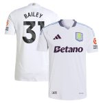 Aston Villa Shirts - aston villa adidas away authentic shirt 2024-25 with bailey 31 printing Collection of Official Fan Gear