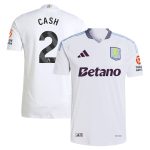 Aston Villa Shirts - aston villa adidas away authentic shirt 2024-25 with cash 2 printing Collection of Official Fan Gear