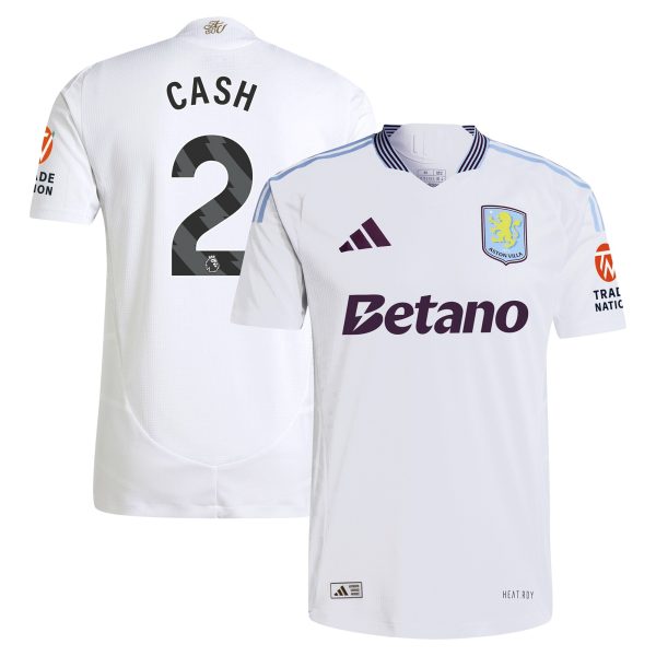 Aston Villa Shirts - aston villa adidas away authentic shirt 2024-25 with cash 2 printing Collection of Official Fan Gear