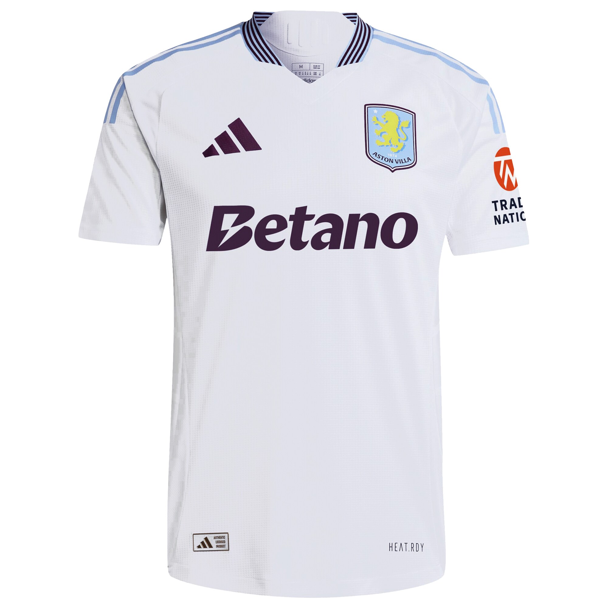 Aston Villa Shirts - aston villa adidas away authentic shirt 2024-25 with diego carlos 3 cup printing Collection of Official Fan Gear
