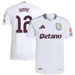 Aston Villa Shirts - aston villa adidas away authentic shirt 2024-25 with digne 12 cup printing Collection of Official Fan Gear
