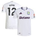 Aston Villa Shirts - aston villa adidas away authentic shirt 2024-25 with digne 12 printing Collection of Official Fan Gear