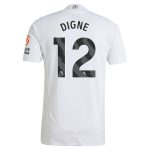 Aston Villa Shirts - aston villa adidas away authentic shirt 2024-25 with digne 12 printing Collection of Official Fan Gear