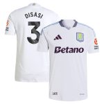 Aston Villa Shirts - aston villa adidas away authentic shirt 2024-25 with disasi 3 printing Collection of Official Fan Gear