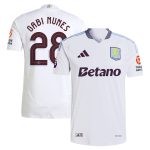Aston Villa Shirts - aston villa adidas away authentic shirt 2024-25 with gabi nunes 28 cup printing Collection of Official Fan Gear