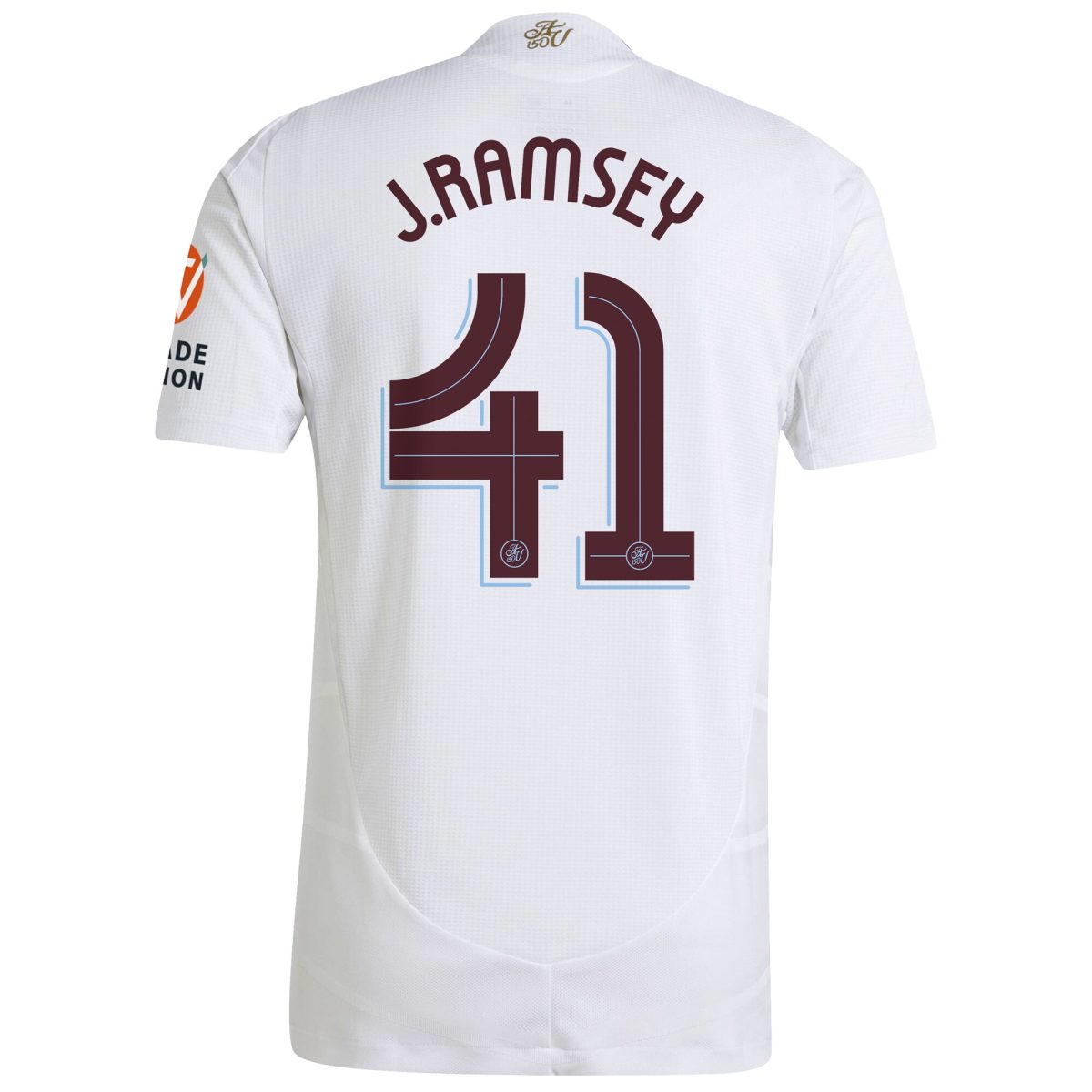 Aston Villa Shirts - aston villa adidas away authentic shirt 2024-25 with j. ramsey 41 cup printing Collection of Official Fan Gear