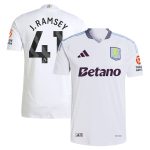 Aston Villa Shirts - aston villa adidas away authentic shirt 2024-25 with j. ramsey 41 printing Collection of Official Fan Gear