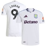 Aston Villa Shirts - aston villa adidas away authentic shirt 2024-25 with j.duran 9 printing Collection of Official Fan Gear