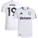 Aston Villa Shirts - aston villa adidas away authentic shirt 2024-25 with jaden 19 printing Collection of Official Fan Gear