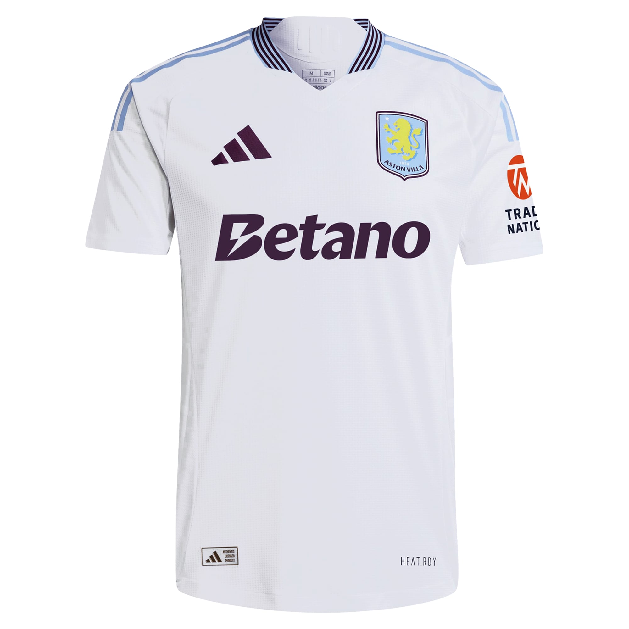 Aston Villa Shirts - aston villa adidas away authentic shirt 2024-25 with konsa 4 printing Collection of Official Fan Gear