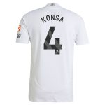 Aston Villa Shirts - aston villa adidas away authentic shirt 2024-25 with konsa 4 printing Collection of Official Fan Gear