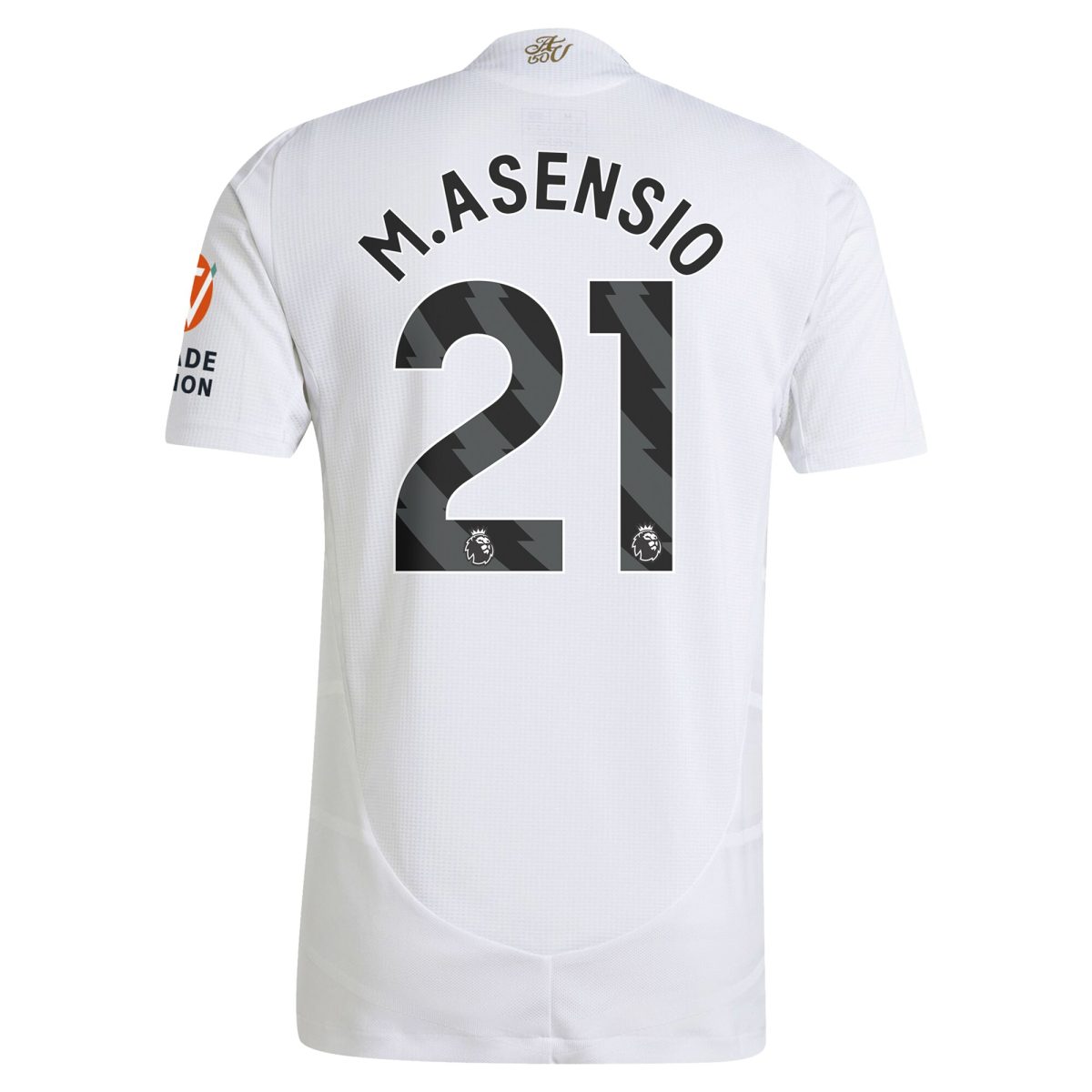 Aston Villa Shirts - aston villa adidas away authentic shirt 2024-25 with m.asensio 21 printing Collection of Official Fan Gear