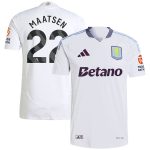 Aston Villa Shirts - aston villa adidas away authentic shirt 2024-25 with maatsen 22 printing Collection of Official Fan Gear