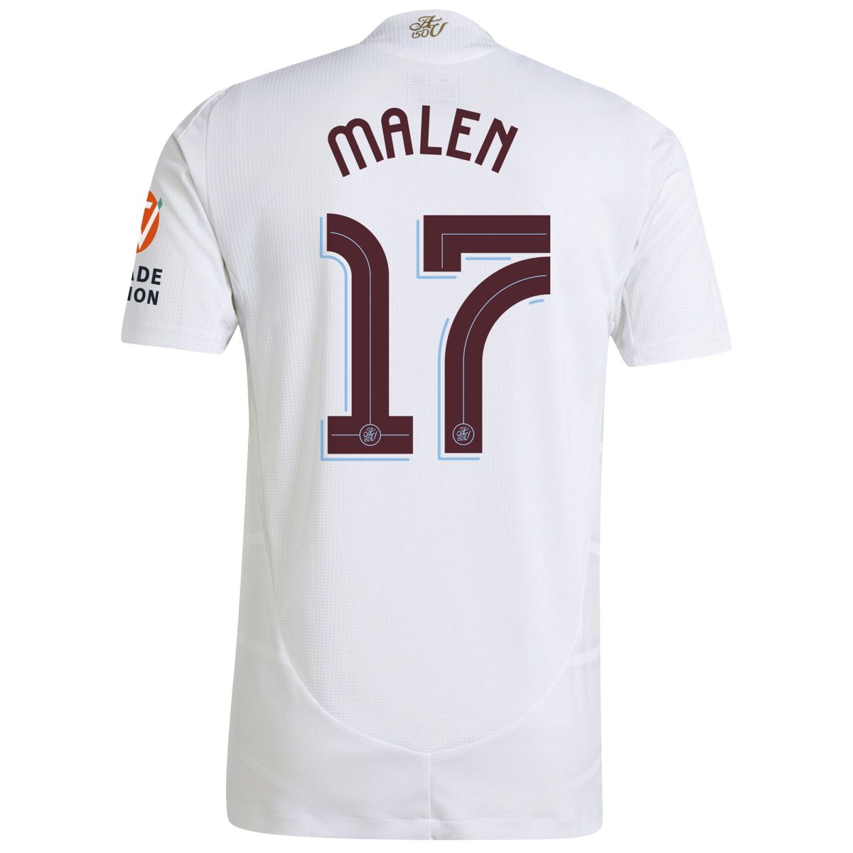 Aston Villa Shirts - aston villa adidas away authentic shirt 2024-25 with malen 17 cup printing Collection of Official Fan Gear