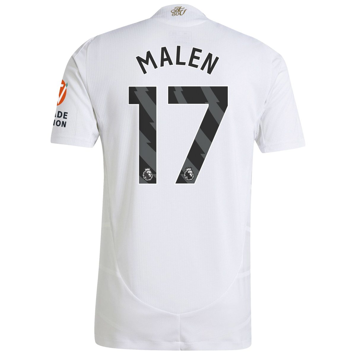 Aston Villa Shirts - aston villa adidas away authentic shirt 2024-25 with malen 17 printing Collection of Official Fan Gear