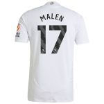 Aston Villa Shirts - aston villa adidas away authentic shirt 2024-25 with malen 17 printing Collection of Official Fan Gear