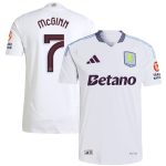 Aston Villa Shirts - aston villa adidas away authentic shirt 2024-25 with mcginn 7 cup printing Collection of Official Fan Gear
