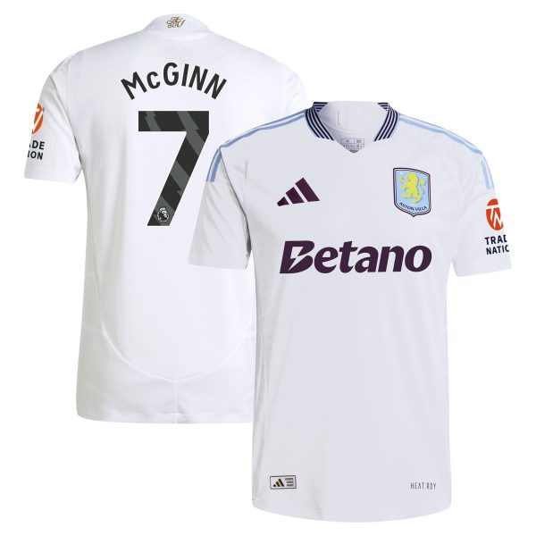 Aston Villa Shirts - aston villa adidas away authentic shirt 2024-25 with mcginn 7 printing Collection of Official Fan Gear