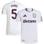 Aston Villa Shirts - aston villa adidas away authentic shirt 2024-25 with mings 5 cup printing Collection of Official Fan Gear