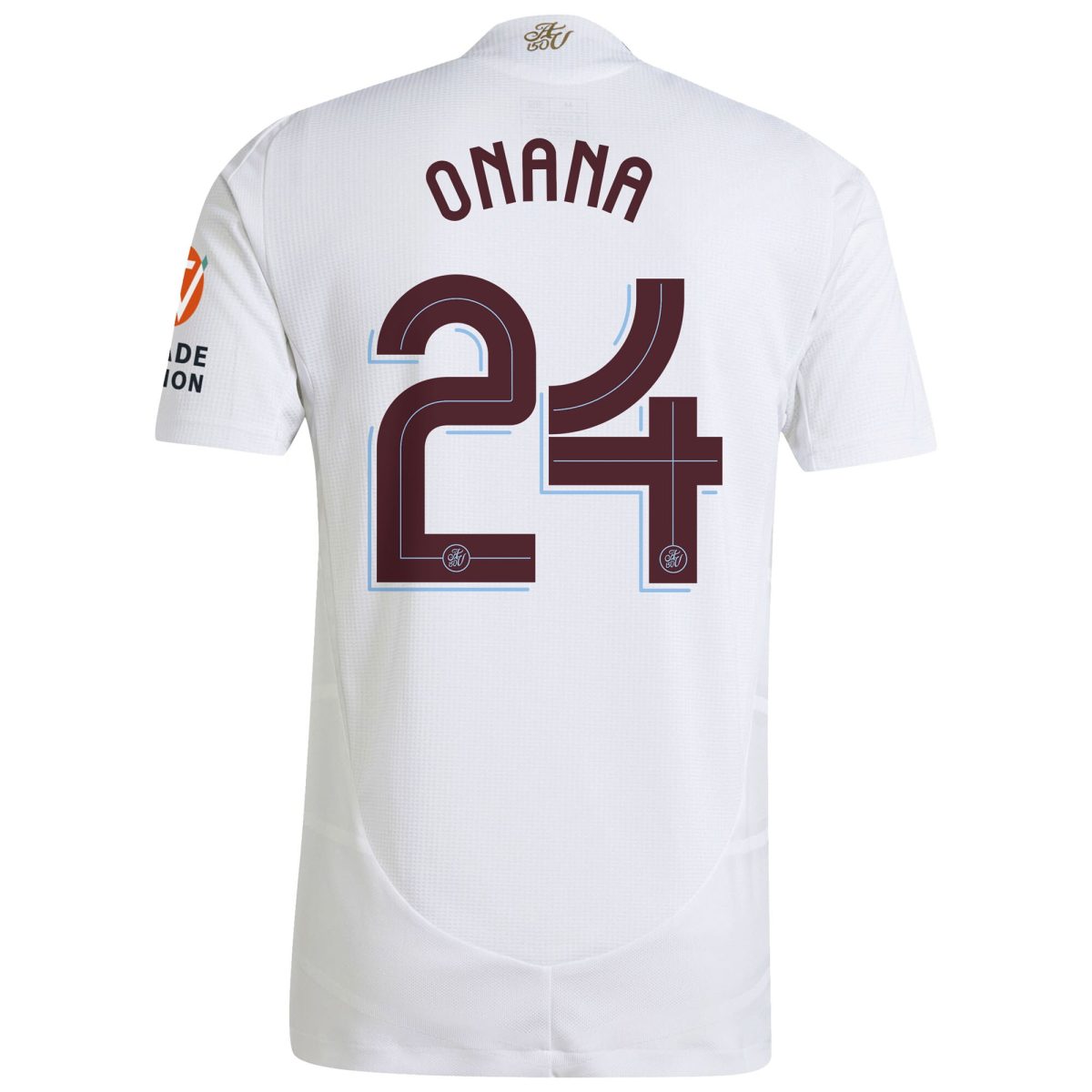 Aston Villa Shirts - aston villa adidas away authentic shirt 2024-25 with onana 24 cup printing Collection of Official Fan Gear
