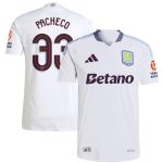 Aston Villa Shirts - aston villa adidas away authentic shirt 2024-25 with pacheco 33 cup printing Collection of Official Fan Gear