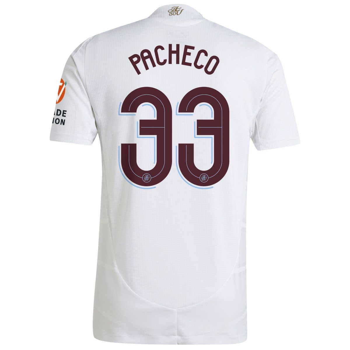 Aston Villa Shirts - aston villa adidas away authentic shirt 2024-25 with pacheco 33 cup printing Collection of Official Fan Gear