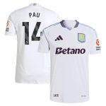 Aston Villa Shirts - aston villa adidas away authentic shirt 2024-25 with pau 14 printing Collection of Official Fan Gear