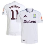 Aston Villa Shirts - aston villa adidas away authentic shirt 2024-25 with robinson 11 cup printing Collection of Official Fan Gear