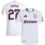 Aston Villa Shirts - aston villa adidas away authentic shirt 2024-25 with rogers 27 cup printing Collection of Official Fan Gear