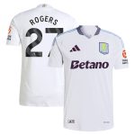 Aston Villa Shirts - aston villa adidas away authentic shirt 2024-25 with rogers 27 printing Collection of Official Fan Gear