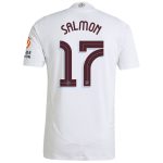 Aston Villa Shirts - aston villa adidas away authentic shirt 2024-25 with salmon 17 cup printing Collection of Official Fan Gear