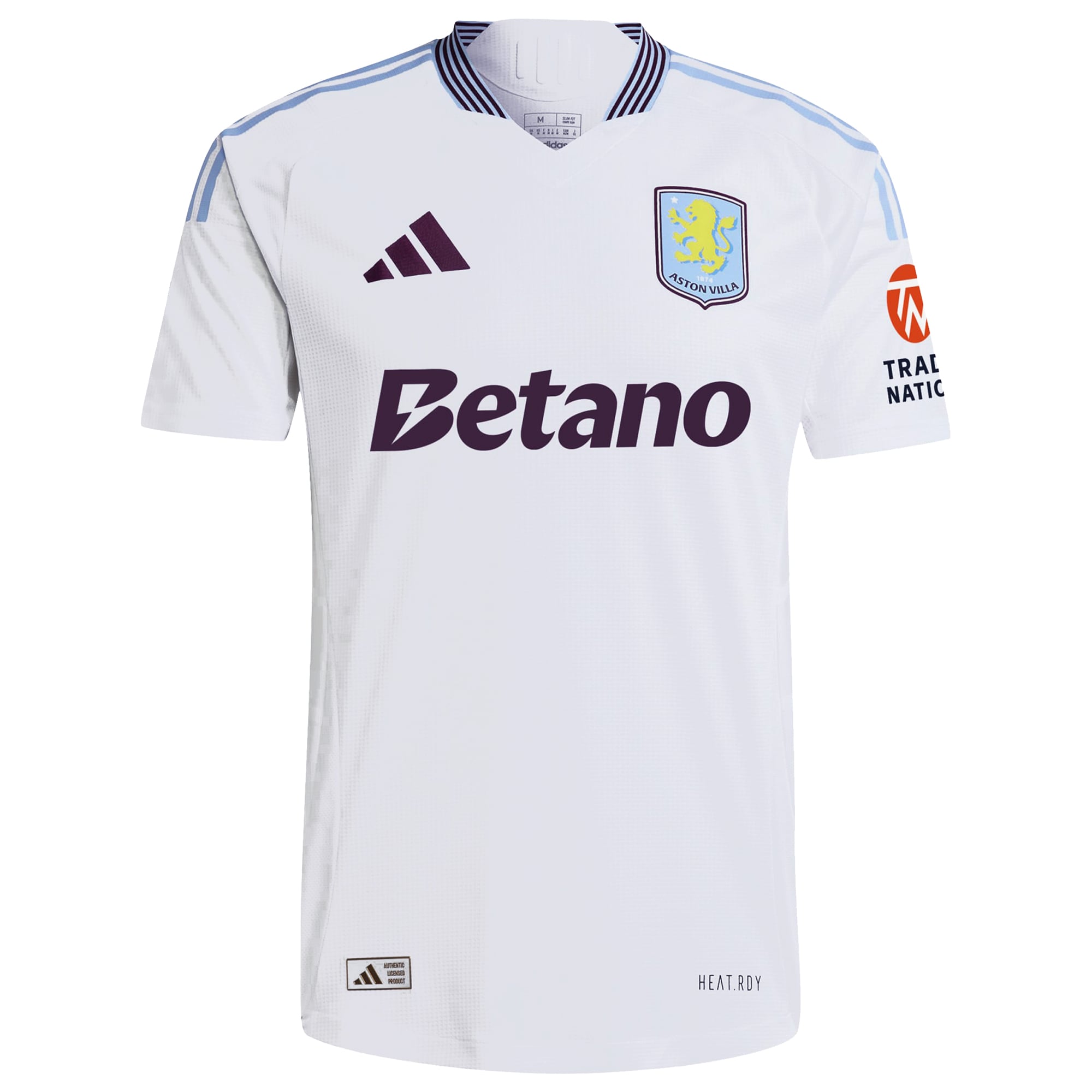 Aston Villa Shirts - aston villa adidas away authentic shirt 2024-25 with staniforth 5 cup printing Collection of Official Fan Gear
