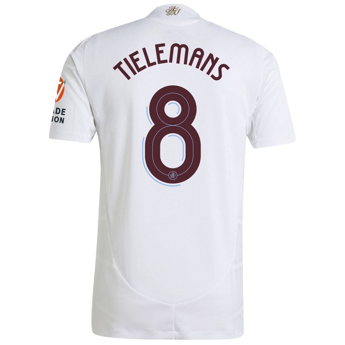 Aston Villa Shirts - aston villa adidas away authentic shirt 2024-25 with tielemans 8 cup printing Collection of Official Fan Gear