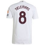 Aston Villa Shirts - aston villa adidas away authentic shirt 2024-25 with tielemans 8 cup printing Collection of Official Fan Gear