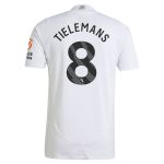 Aston Villa Shirts - aston villa adidas away authentic shirt 2024-25 with tielemans 8 printing Collection of Official Fan Gear