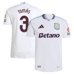 Aston Villa Shirts - aston villa adidas away authentic shirt 2024-25 with tomás 3 cup printing Collection of Official Fan Gear