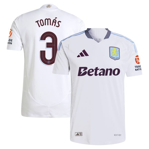 Aston Villa Shirts - aston villa adidas away authentic shirt 2024-25 with tomás 3 cup printing Collection of Official Fan Gear