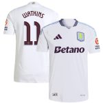 Aston Villa Shirts - aston villa adidas away authentic shirt 2024-25 with watkins 11 cup printing Collection of Official Fan Gear