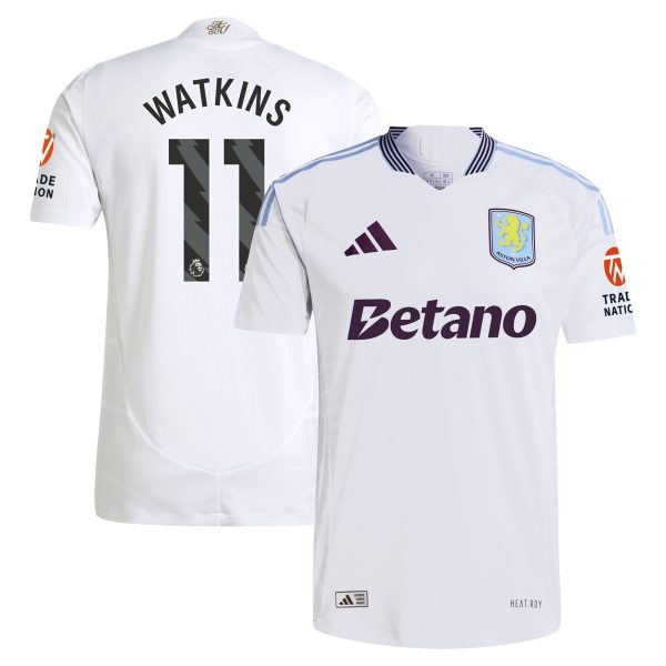 Aston Villa Shirts - aston villa adidas away authentic shirt 2024-25 with watkins 11 printing Collection of Official Fan Gear