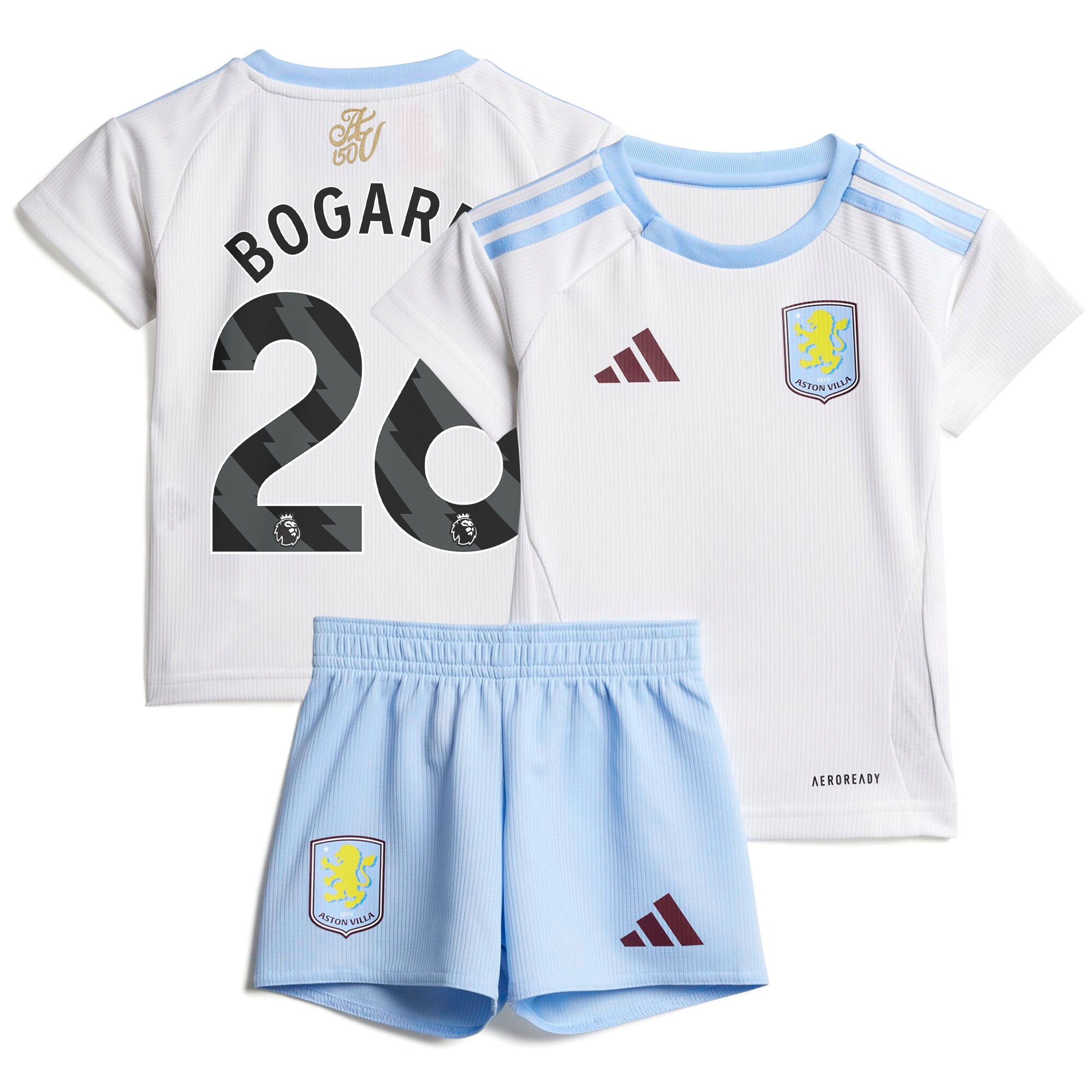 Aston Villa Shirts - aston villa adidas away baby kit 2024-25 with bogarde 26 printing Collection of Official Fan Gear