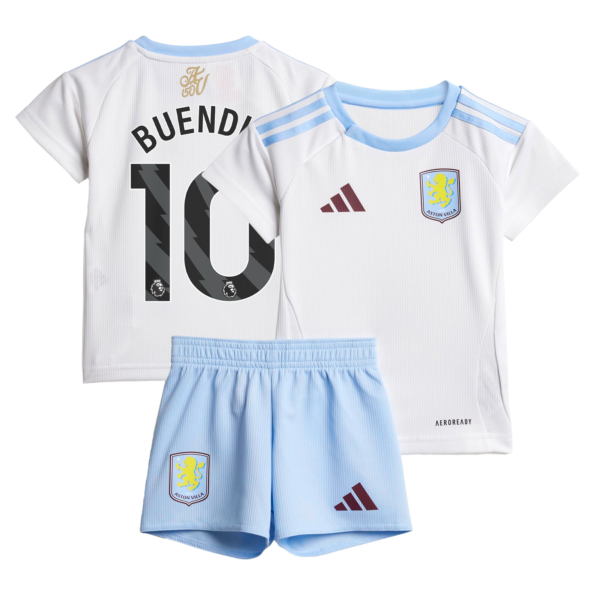 Aston Villa Shirts - aston villa adidas away baby kit 2024-25 with buendia 10 printing Collection of Official Fan Gear