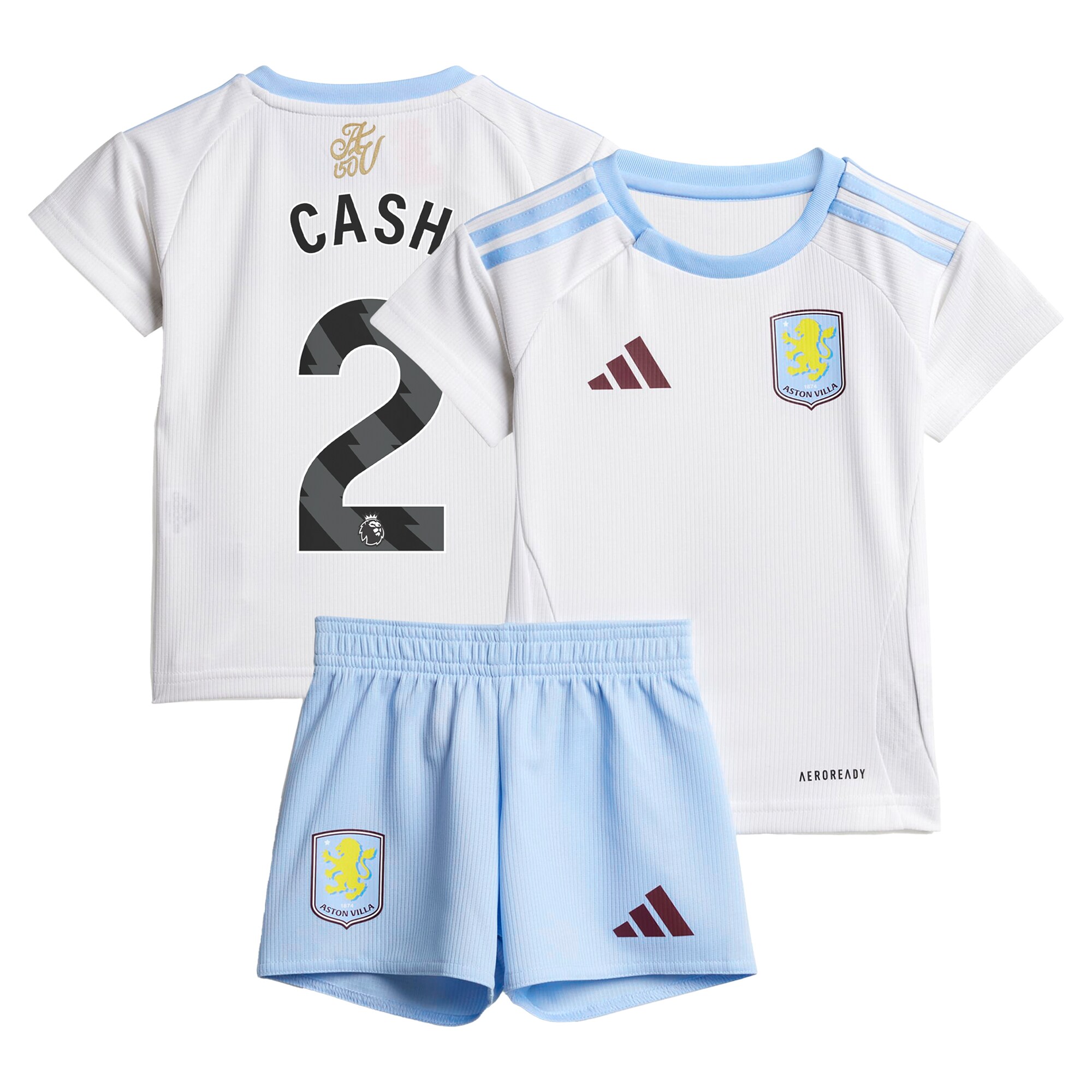 Aston Villa Shirts - aston villa adidas away baby kit 2024-25 with cash 2 printing Collection of Official Fan Gear
