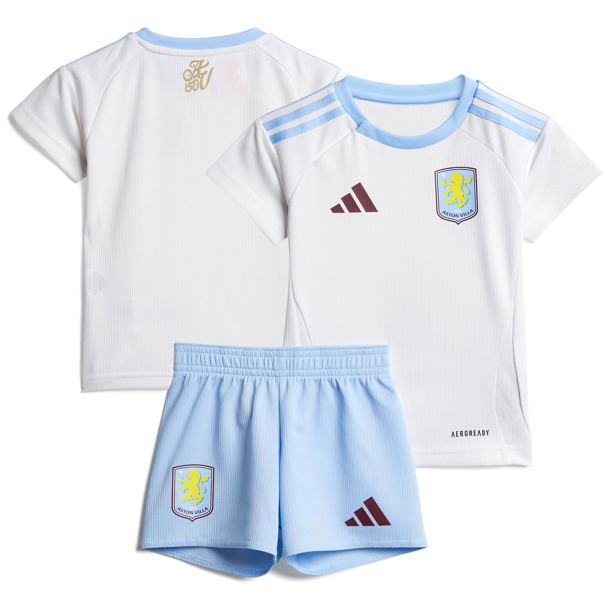 Aston Villa Shirts - aston villa adidas away baby kit 2024-25 with custom printing Collection of Official Fan Gear