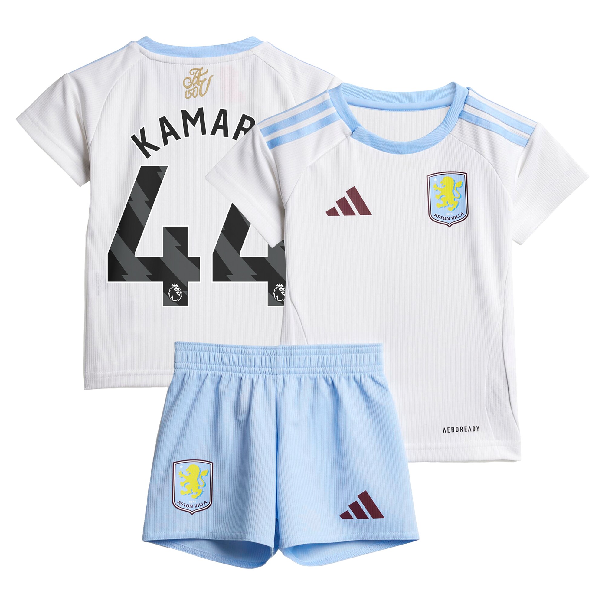 Aston Villa Shirts - aston villa adidas away baby kit 2024-25 with kamara 44 printing Collection of Official Fan Gear