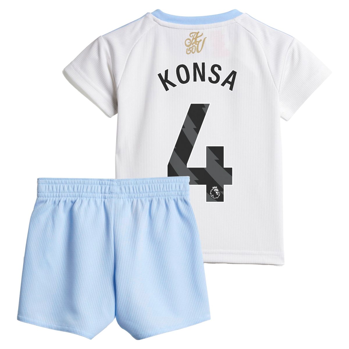 Aston Villa Shirts - aston villa adidas away baby kit 2024-25 with konsa 4 printing Collection of Official Fan Gear