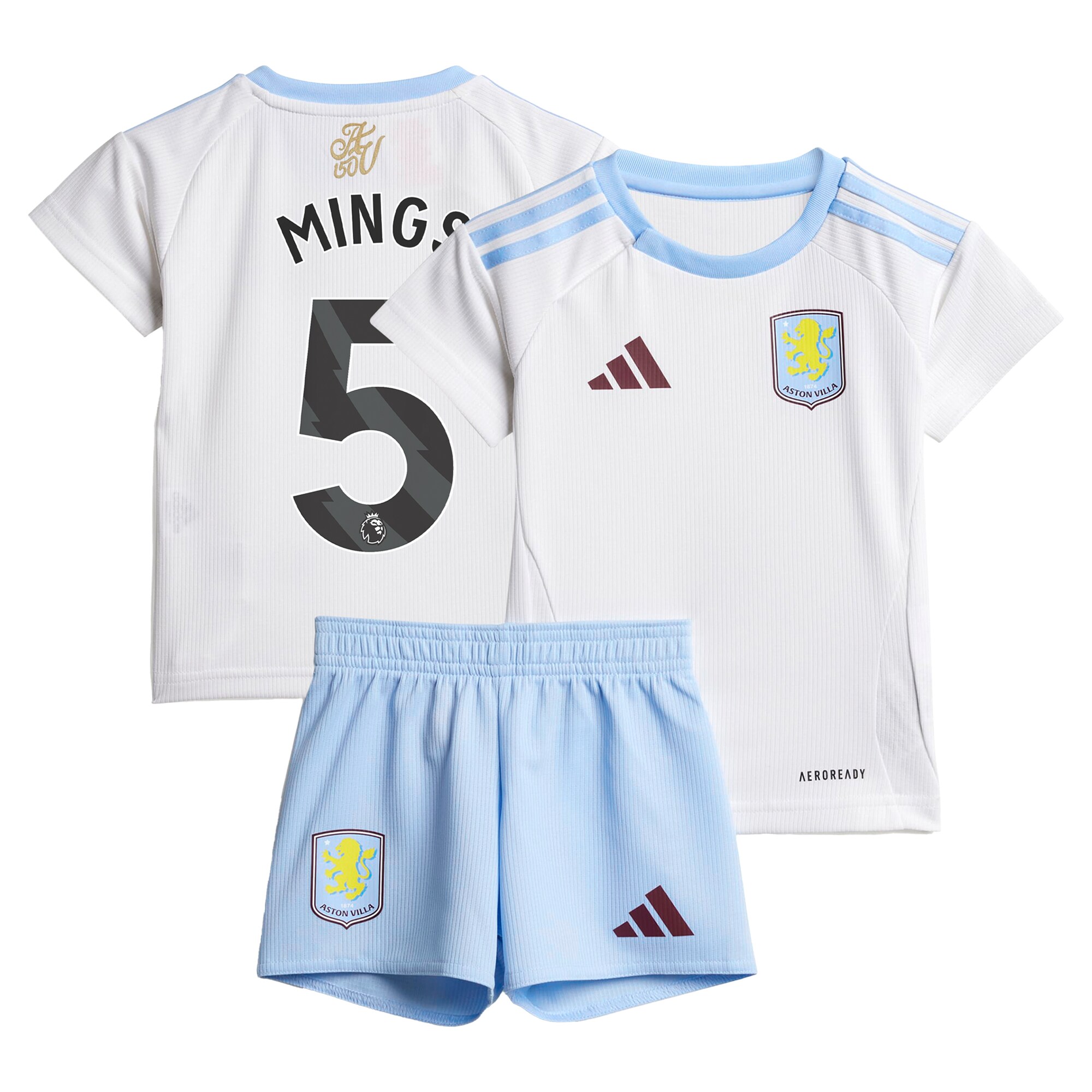 Aston Villa Shirts - aston villa adidas away baby kit 2024-25 with mings 5 printing Collection of Official Fan Gear