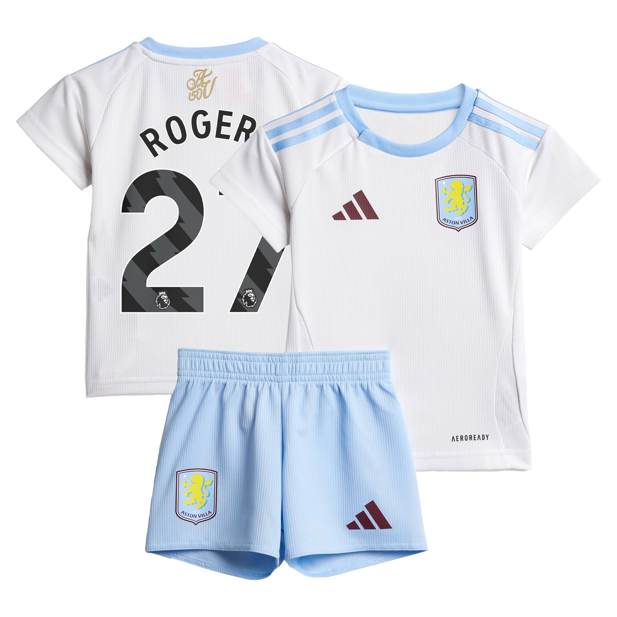 Aston Villa Shirts - aston villa adidas away baby kit 2024-25 with rogers 27 printing Collection of Official Fan Gear