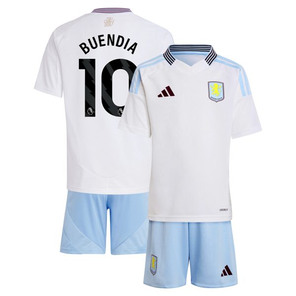 Aston Villa Shirts - aston villa adidas away mini kit 2024-25 with buendia 10 printing Collection of Official Fan Gear