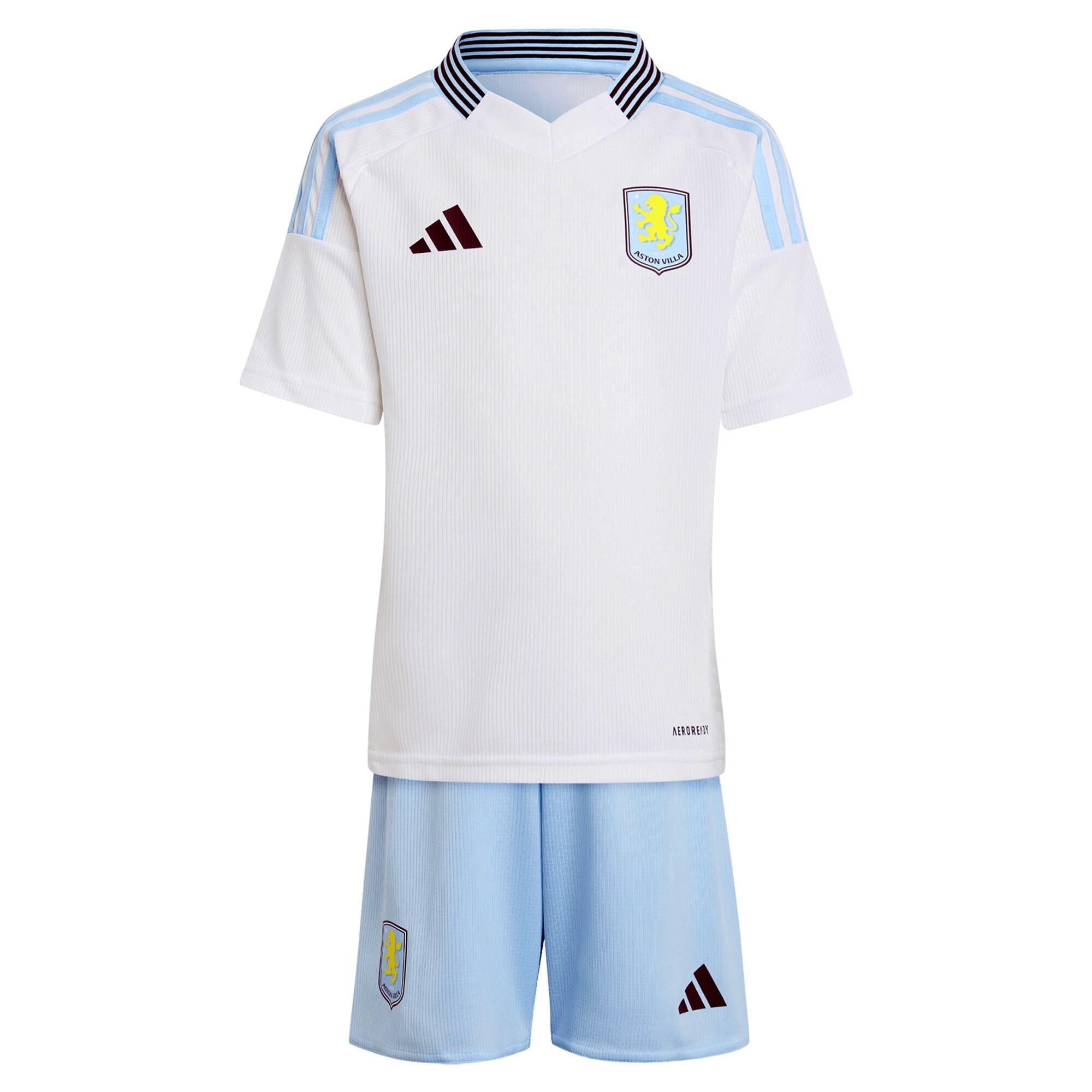 Aston Villa Shirts - aston villa adidas away mini kit 2024-25 with custom printing Collection of Official Fan Gear